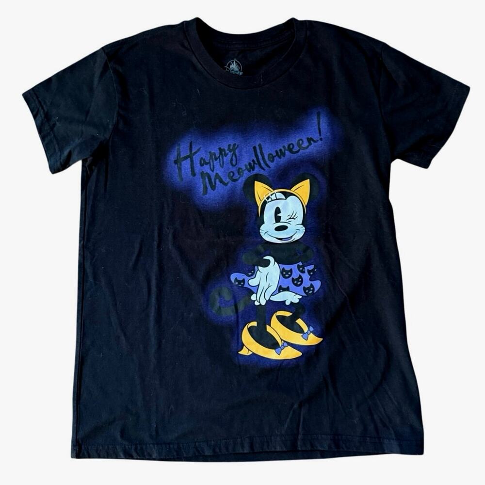 NWOT Disney Minnie Mouse Tee Shirt Top Halloween Women Size XS glow in the dark